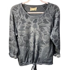 Anthropologie Saturday Sunday Blue Oversized Long Sleeve Top size XS